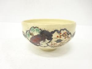 金彩色絵　雪月花　茶碗